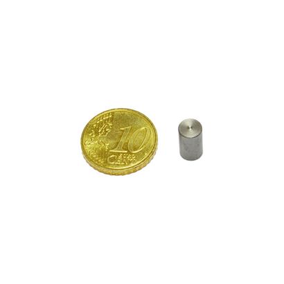 neodymium cilindermagneet met gladde behuizing 6 mm