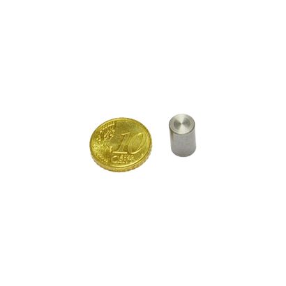 neodymium cilindermagneet met gladde behuizing 8 mm