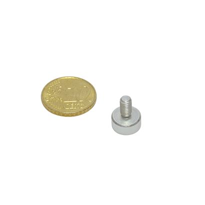 neodymium potmagneet met schroefdraad 10 mm | M4x8 mm