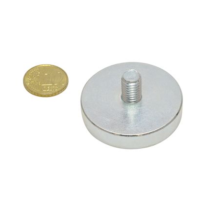 neodymium potmagneet met schroefdraad 40 mm | M8x12 mm