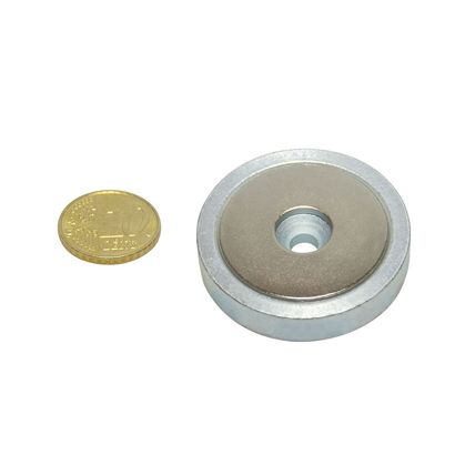 Magneet met verzonken gat/potmagneet, neodymium 40 mm | 58,2 kg | null