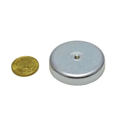 ferriet potmagneet met inwendige schroefdraad 40 mm | M4 | 8 mm