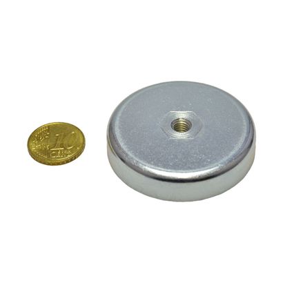 ferriet potmagneet met inwendige schroefdraad 50 mm | M6 | 10 mm