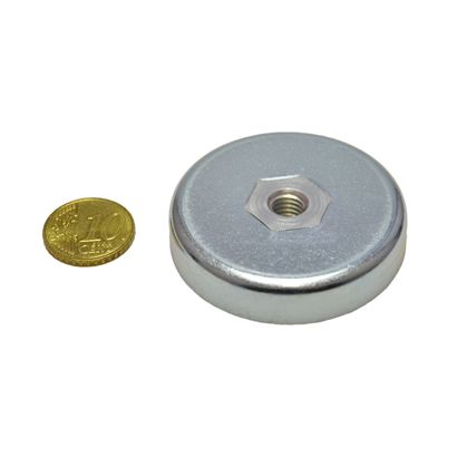 ferriet potmagneet met inwendige schroefdraad 50 mm | M8 | 10 mm