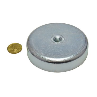 ferriet potmagneet met inwendige schroefdraad 80 mm | M10 | 18 mm