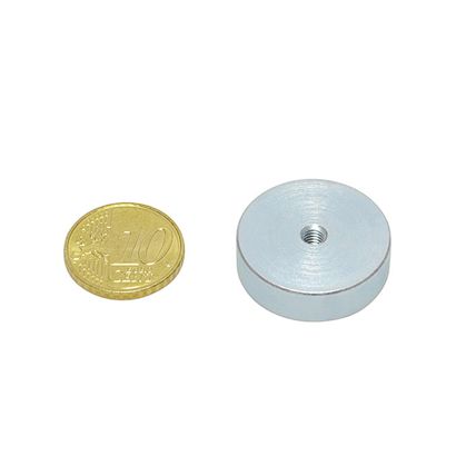 neodymium potmagneet met inwendige schroefdraad 25 mm