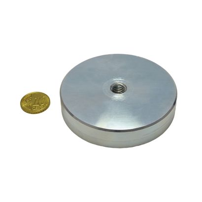 neodymium potmagneet met inwendige schroefdraad 75 mm