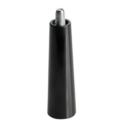 Kunststof greep met schroefdraad, zwart M5x7 mm