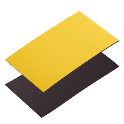 Magnetische labels beschrijfbaar 50 x 80 mm  | geel 