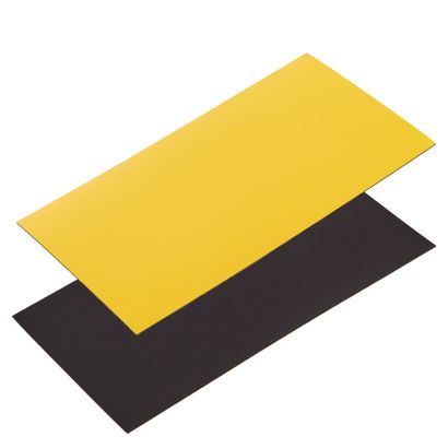 Magnetische labels beschrijfbaar 80 x 150 mm  | geel 
