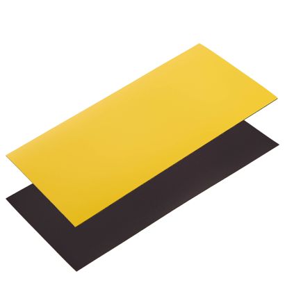 Magnetische labels beschrijfbaar 100 x 200 mm  | geel 