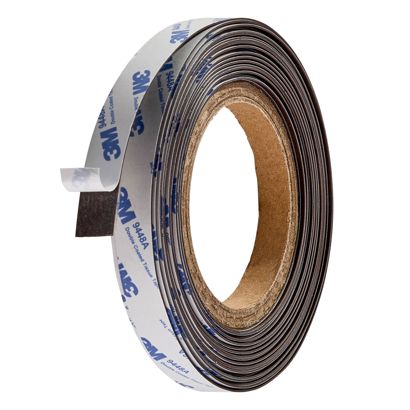 Neodymium magneetband, zelfklevend, extra sterk 15 mm | 100 g/cm² | 10 m | 0,5 mm