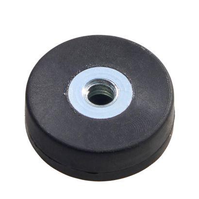 Magneet met rubbercoating met inwendige schroefdraad zwart  | 18 mm
