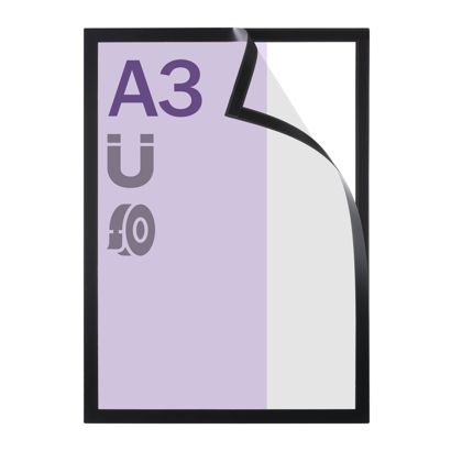 Magneetframe A3, zelfklevend zwart  | randklevend (best price) 
