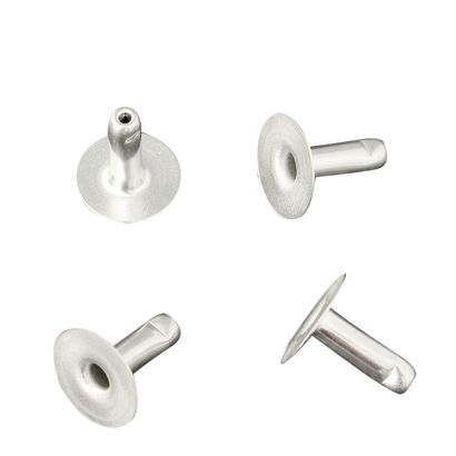 Dubbele holnieten, onderste deel (stift), open, type A, 10 mm kopdiameter 