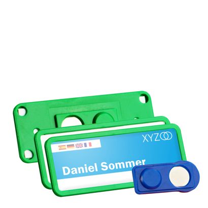 Naambadges TEAM magnetisch 75 x 27 mm  | groen 