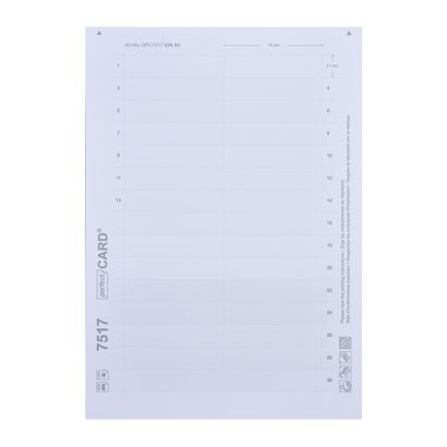 Printvel, blanco Office/Profil 20, 75 x 17 mm
