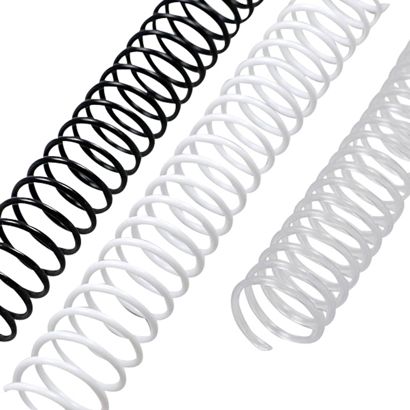 Kunststof bindruggen (PVC-Coils), A4, 4:1 Deling 