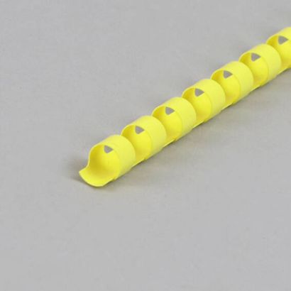 Plastic bindruggen A4, rond 8 mm | geel 
