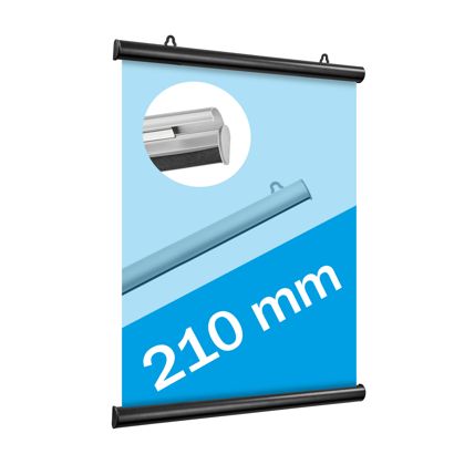 Posterstrips (1 paar), aluminium, klikprofiel null | 210 mm
