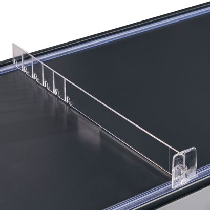 Vakverdeler "Flexibel" met midden stop, transparant 30 mm