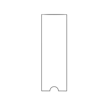 Insteekhoezen/Rugvensters, korte zijde geopend 25 x 75 mm