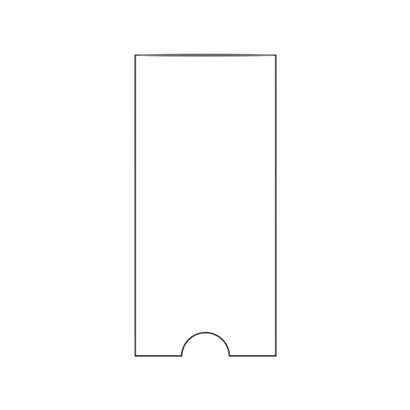 Insteekhoezen/Rugvensters, korte zijde geopend 35 x 75 mm