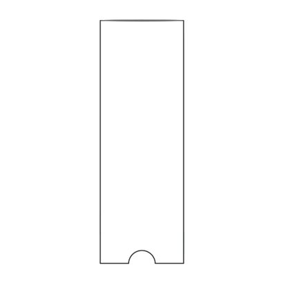 Insteekhoezen/Rugvensters, korte zijde geopend 35 x 102 mm