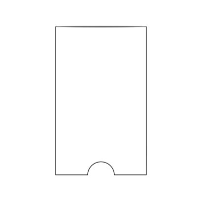 Insteekhoezen/Rugvensters, korte zijde geopend 46 x 75 mm