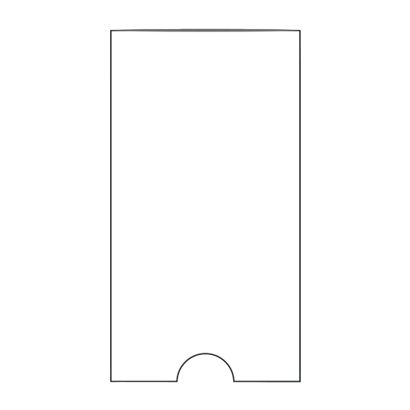 Insteekhoezen/Rugvensters, korte zijde geopend 55 x 102 mm