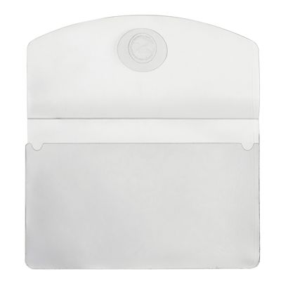 Visitekaarthoesjes, zelfklevend (gedeeltelijk), PP-folie, 105 x 60 mm, met klep 