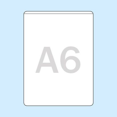 Insteekhoezen, zelfklevend A6  | korte zijde  | zonder vulcapaciteit  | PP 