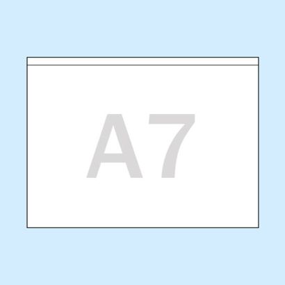 Insteekhoezen, zelfklevend A7  | lange zijde  | zonder vulcapaciteit  | PP 