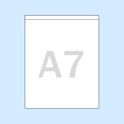 Insteekhoezen, zelfklevend A7  | korte zijde  | zonder vulcapaciteit  | PP 