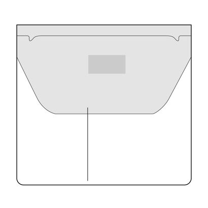 Insteekhoezen, 109 x 100 mm met klep, 2-vaks, met vulniveau 