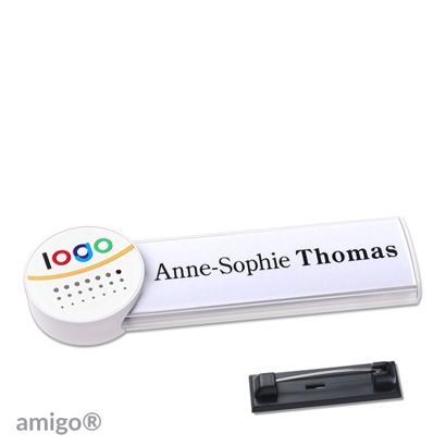 Naambadges amigo® alu-print roestvrij stalen pin null | null | null