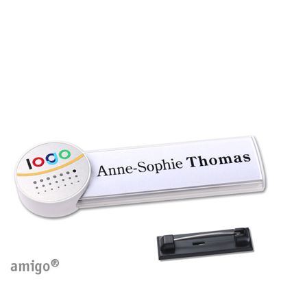 Naambadges amigo® alu-print roestvrij stalen pin null | null | null