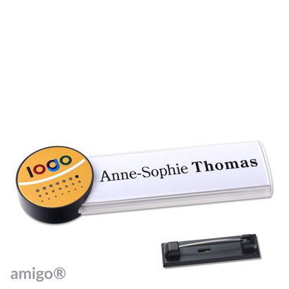 Naambadges amigo® alu-print roestvrij stalen pin null | null | null