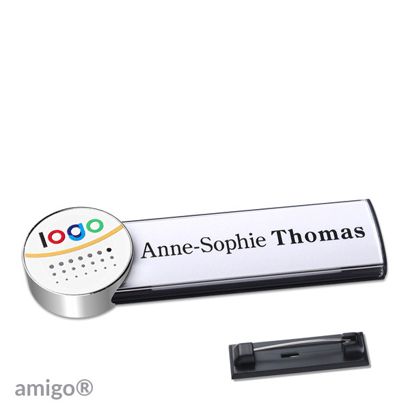Naambadges amigo® alu-print roestvrij stalen pin null | null | null
