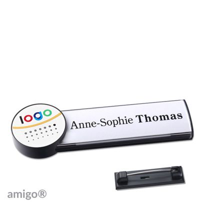 Naambadges amigo® alu-print roestvrij stalen pin null | null | null