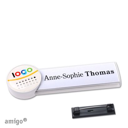 Naambadges amigo® doming roestvrij stalen pin null | null | null