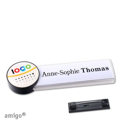 Naambadges amigo® doming roestvrij stalen pin null | null | null