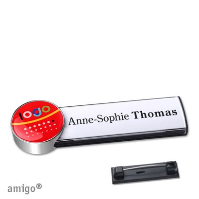 Naambadges amigo® doming roestvrij stalen pin null | null | null