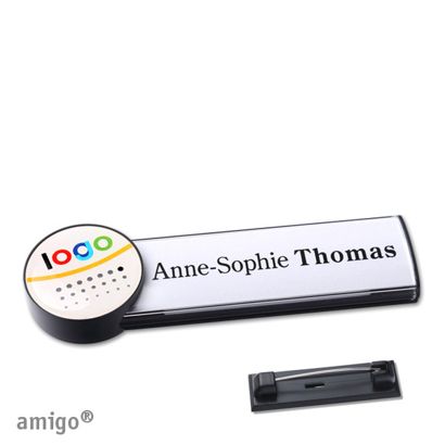 Naambadges amigo® doming roestvrij stalen pin null | null | null