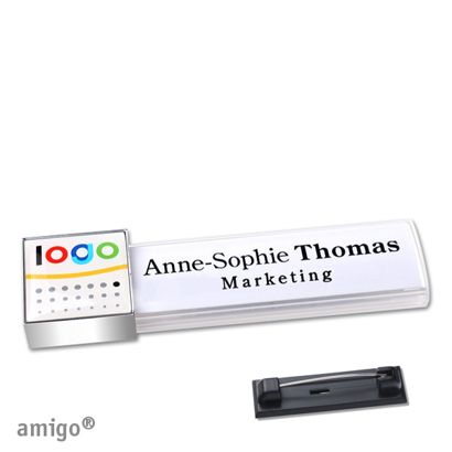 Naambadges amigo® doming roestvrij stalen pin null | null | null