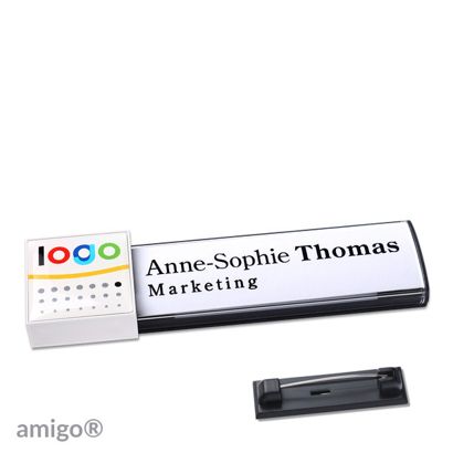Naambadges amigo® doming roestvrij stalen pin null | null | null
