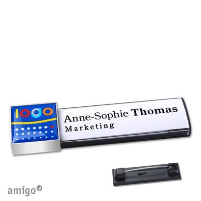 Naambadges amigo® doming roestvrij stalen pin null | null | null