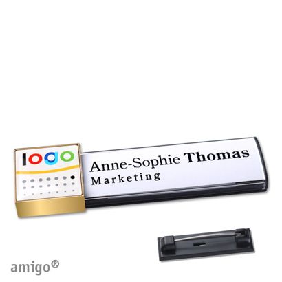 Naambadges amigo® doming roestvrij stalen pin null | null | null