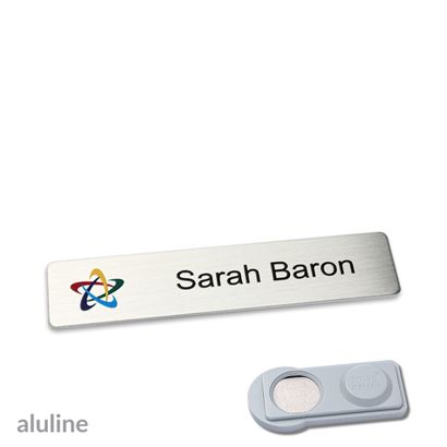 Naambadges aluline-plus® alu-complete magneet smag® magneet | null | 68 x 16 mm