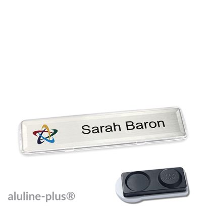 Naambadges polar® alu-print magneet smag® magneet, extra sterk | null | 68 x 16 mm
